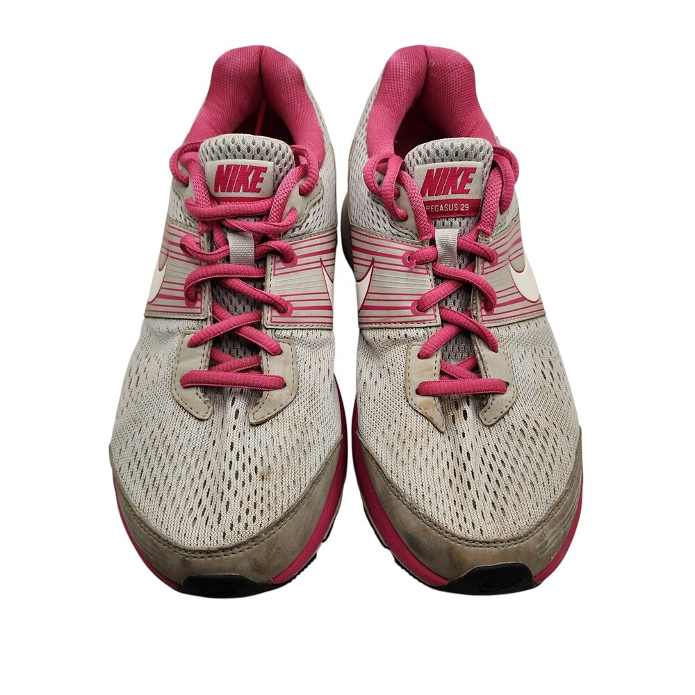 Nike Air Zoom Pegasus 29 GS Grey Pink Youth 6.5Y Fits Womens 8 Running Shoes